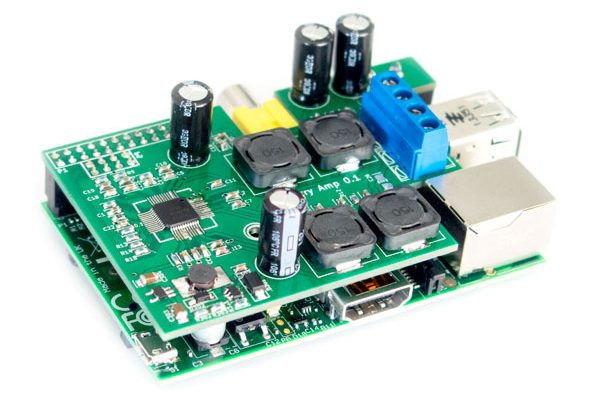 HiFiBerry AMP, 2x25W Class-D amplifier for the Raspberry Pi